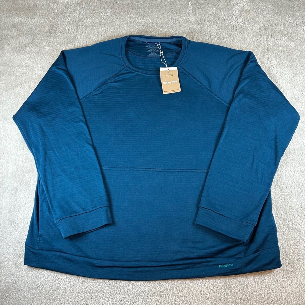 Patagonia Capilene Thermal Weight Crewneck Top Teal Size XXL Women's Long Sleeve